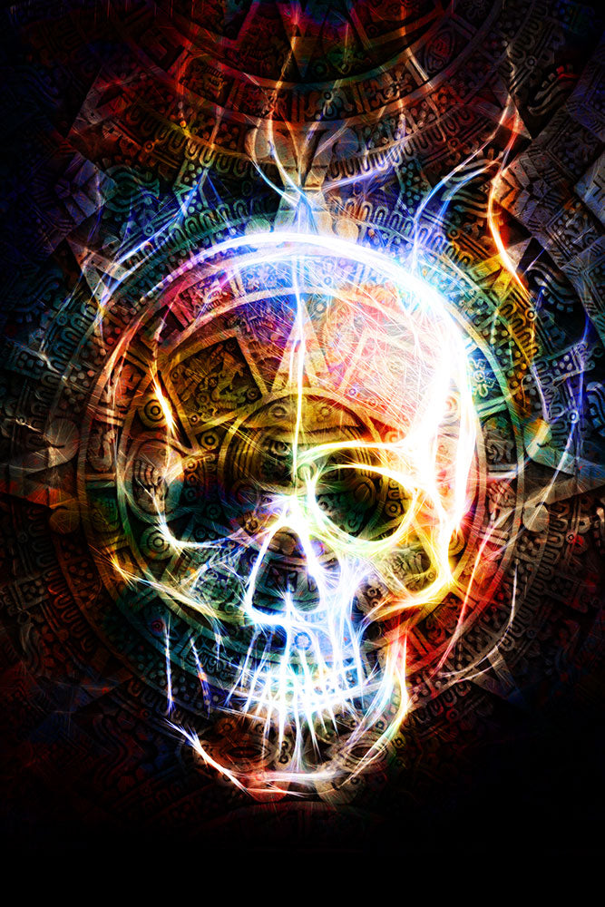 Photo Wallpaper Psychedelic Skull