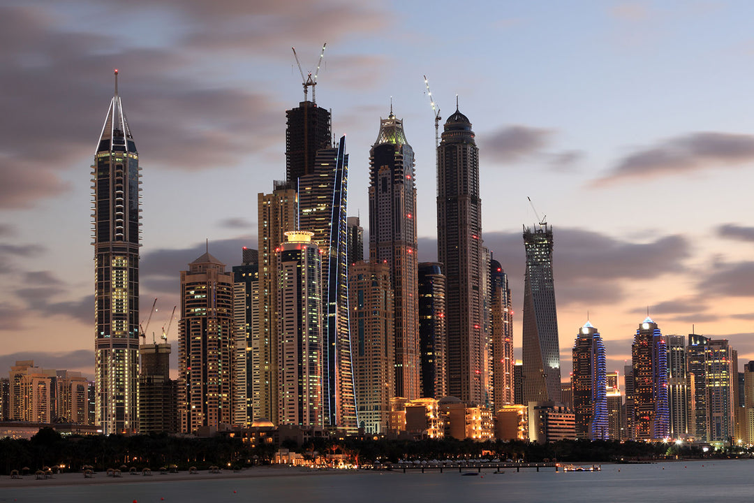 Photo Wallpaper Skyline Dubai At Sunset