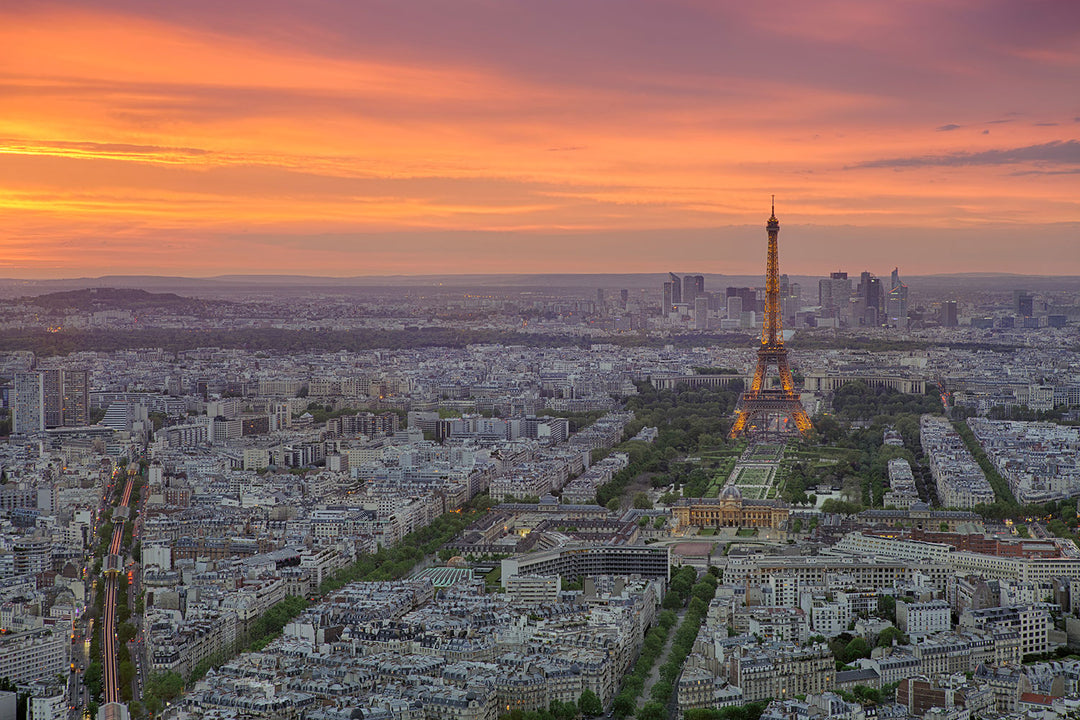 Photo Wallpaper Paris Skyline At Sunset