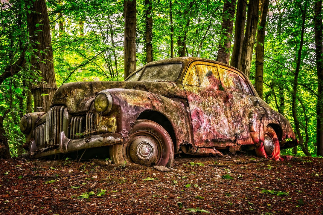 Photo Wallpaper Abandoned classic car